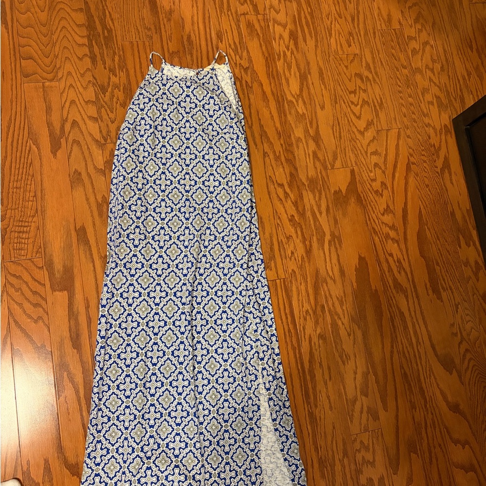 Boden Blue and White Sleeveless Dress